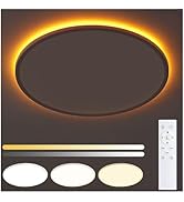 UprizeP Flush Mount Ceiling Light with Night Light, 15in LED Ceiling Lights with Remote Control, ...