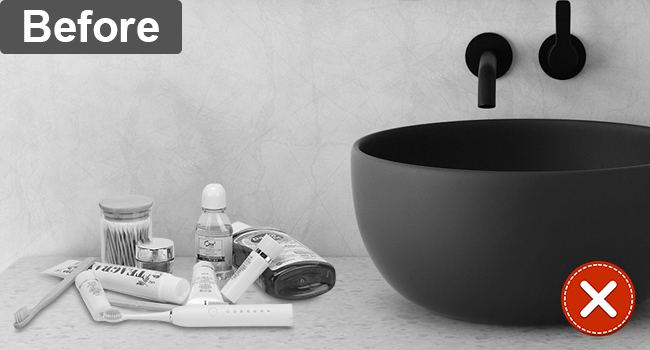 bathroom counter organizers and storage