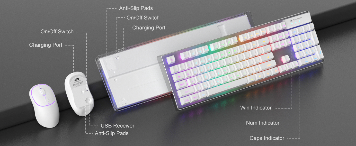 The keyboard and mouse are well made