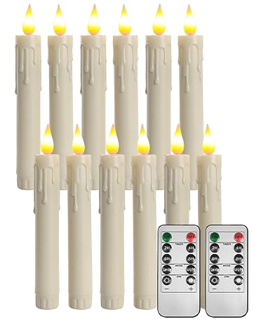 short flameless taper candles