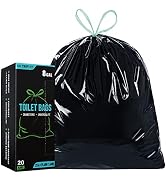 TRIPTIPS Portable Toilet Bags 20 Count Drawstring 8 Gallon Camping Toilet Bags Toilet Waste Bags ...