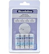 Beadalon Crimp Bead Assorted Sizes Variety Pack Silver Plated - 600 pcs, Sizes 0, 1, 2, 3, for Je...
