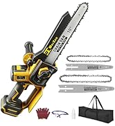 8"&10" Mini Chainsaw Cordless Compatible with Dewalt 20V MAX Battery,Brushless Electric Chain saw...
