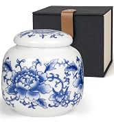 Small Urns for Human Ashes, Ceramic Memorial Mini Urns, Ceramic Urns for Female & Male Pet Ashes,...