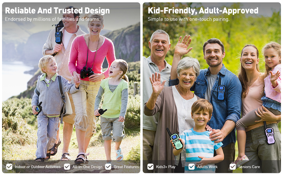 walkie talkies for kids adults seniors