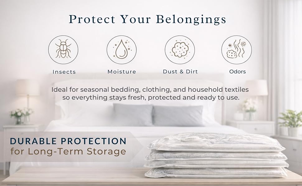 high quality vacuum seal bags for comforters, pillows, clothing and bedding