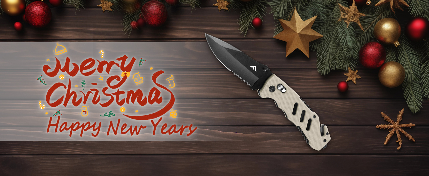 FLISSA Folding Pocket Knife with Clip
