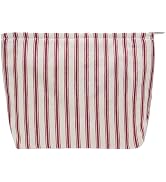 PAZIMIIK Makeup Bag Large Cotton Zipper Pouch for Purse Travel Canvas Make Up Organizer for Women...
