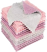 10 Pcs Kitchen Dish Cloths Set, Premiunm Bamboo Fiber Dishcloth Towels. Reusable and Absorbent Di...