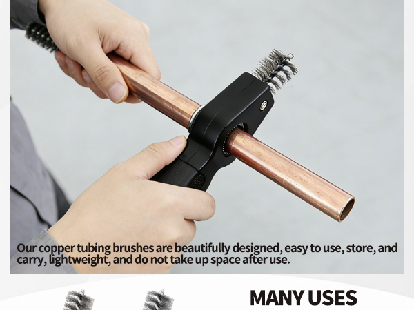 4 in 1 Copper Tubing Brush, 1/2 in and 3/4 in Copper Pipe Cleane