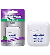 BrightWorks Dental Floss Mint Waxed - 55 Yards (Pack of 4)