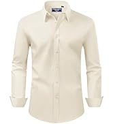 Alimens & Gentle Men's Dress Shirt Regular Fit Stretch Stain Shield Long Sleeve Solid Business We...