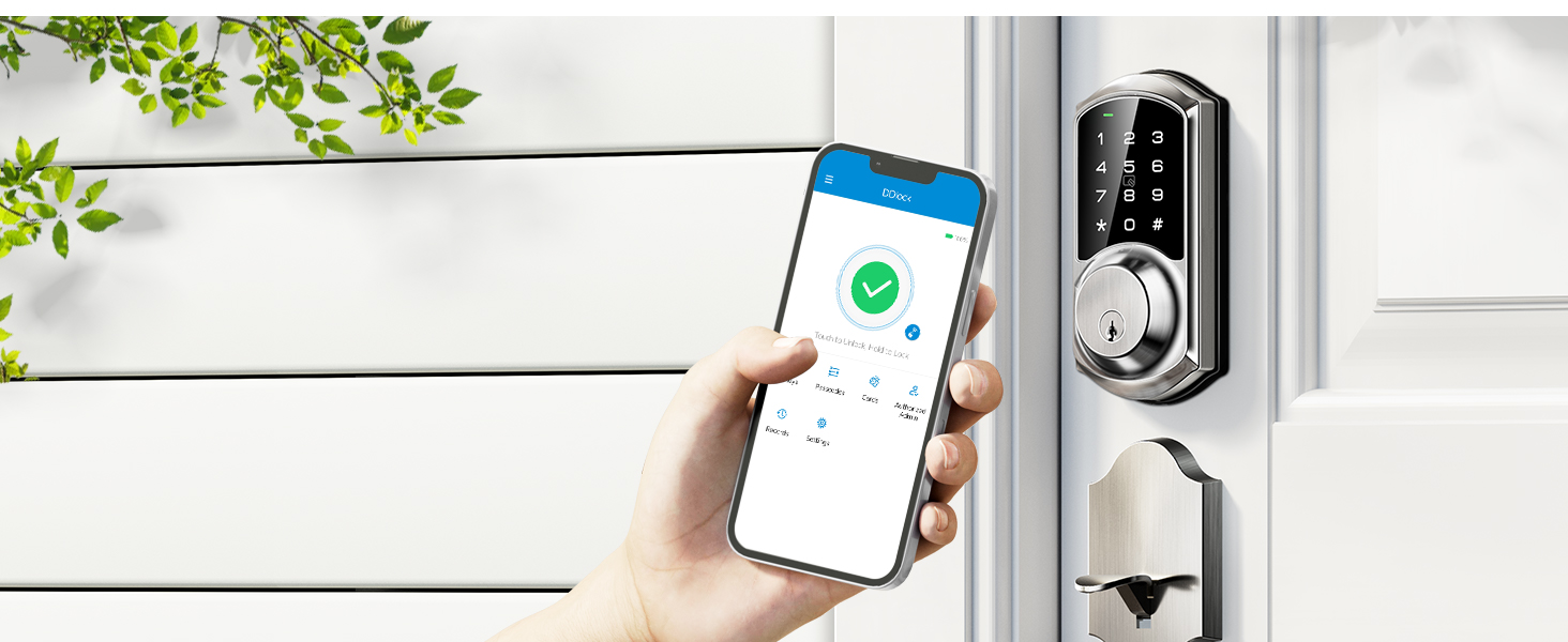 Bluetooth APP control smart door lock Keyless Entry