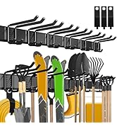 klasit Garage Wall Organizer,12Pack Carries 600 lbs,Garden Tool Organizer 49.5in With Large Stora...