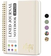 ZOTIA Lined Spiral Journal Notebook for Women, A5 College Ruled Journals for Writing, Hardcover N...