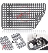 Sink Protectors for Kitchen Sink, Silicone Sink Mats for Bottom of Kitchen Sink Grid Accessory, 2...