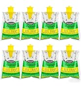 8-Pack Hanging Fly Trap Set with Disposable Bags; Includes Bait, Non-Toxic; Ideal for Backyards, ...