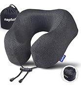 napfun Travel Pillow, Travel Accessories & Travel Essentials for Airplane Upgraded 100% Pure Memo...