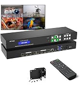 MT-VIKI 4K HDMI Matrix Switch 4x4 Support Web GUI w/IR Remote, 3.5mm Stereo Audio Extractor, Rack...