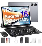 Android 16 Tablet with Keyboard, 11 Inch Tablet with Octa-Core & Gemini AI, 20GB RAM+128GB ROM (1...