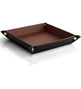 Vlando Valet Tray for Men Women, Nightstand Organizer Vanity Catchall Holder for Dresser Desk Sto...