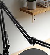extra-long 3-section boom magnifying glass for reading magnifying glass with light and stand