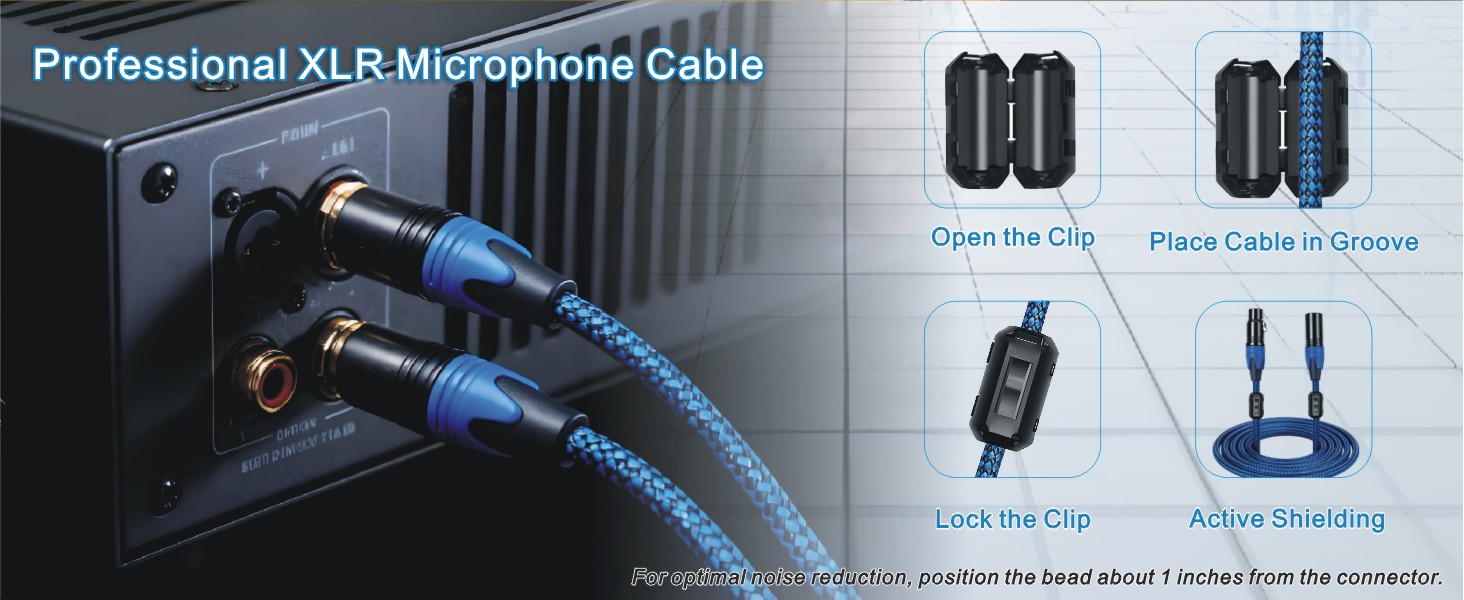 Xlr to xlr cable connect to home podcast microphone station