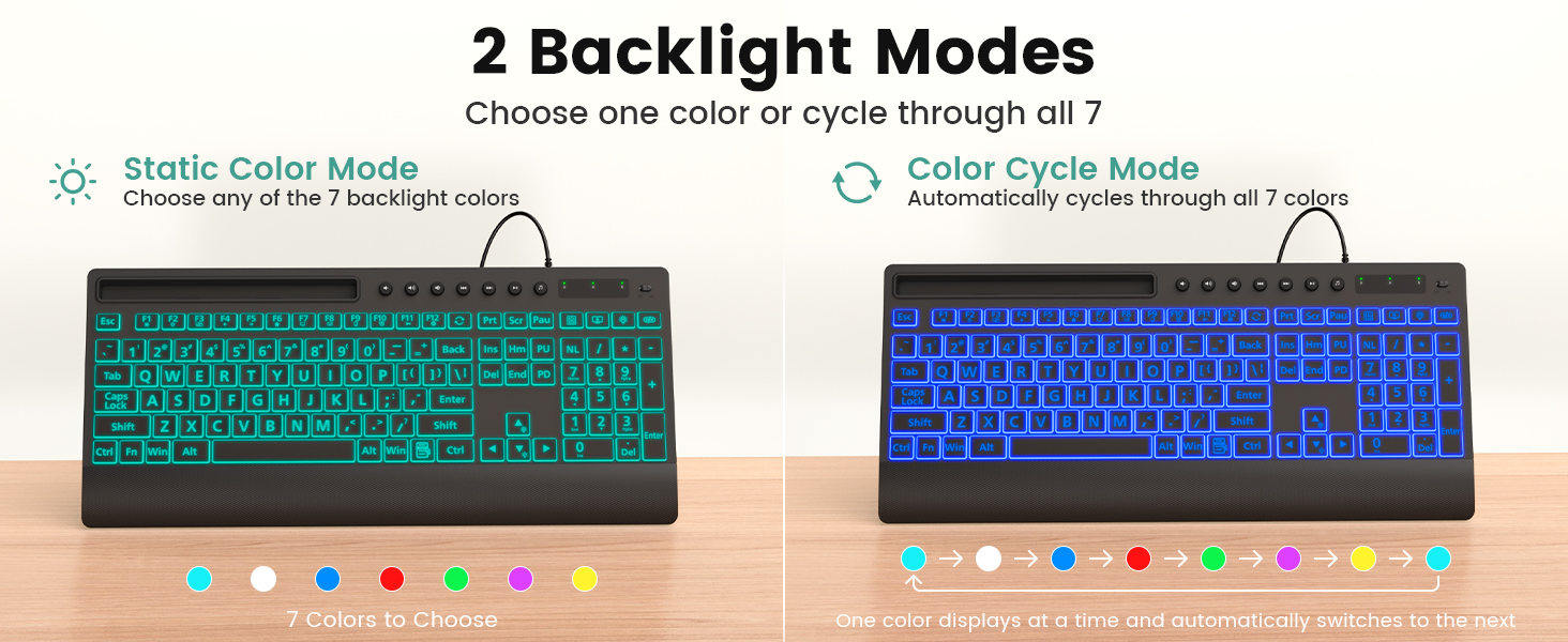 2 Backlight Modes