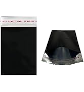PABCK 100 Pcs Black Metallic Foil Mailers Opaque Envelopes Mylar Bags for Small Business Waterpro...