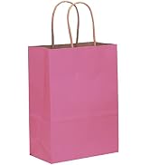 qiqee 32-Packs Rosy Paper Gift Bags with Handles Bulk 8.26"×6"×3.15" Small Size Gift Bags Multipl...