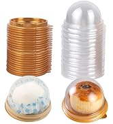 100 Pack 2 Inch of Clear plastic mini cake box muffins box cookies cookies muffins dome box weddi...