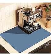 Coffee Mat for Countertops ,Coffee Bar Accessories Fit Under Coffee Maker Espresso Machine, Absor...