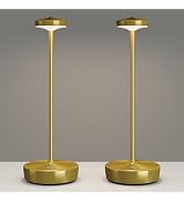TBBGA 2Pack Cordless Table Lamp Rechargeable, LED Table Light with 3 Color Modes & Stepless Dimmi...