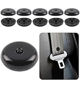 5 Sets Universal Seatbelt Stopper Kit, Snap-on Seat Belt Button Stopper Plastic Seatbelt Buckle S...