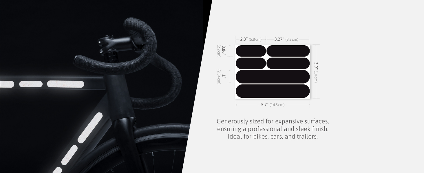 Demo Elos black 3m reflective tape outdoor using scenario as bike stickers