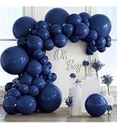 Navy Blue Balloon Arch Kit, 133pcs Dark Blue Balloons in 36in, 18in, 12in, 10in, 5in Different Si...