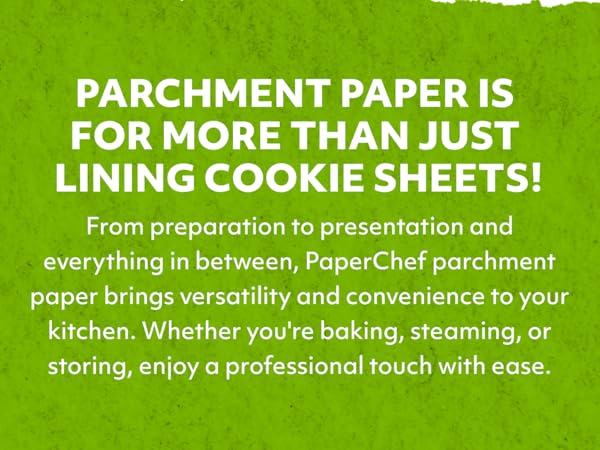 PaperChef parchment bags, cooking bags, oven-safe, non-stick, meal prep, 12 pack