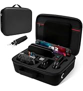 FIWWAT Carrying Case Nintendo Switch 2, All-in-One Protective Hard Case for Switch 2 Console, Doc...
