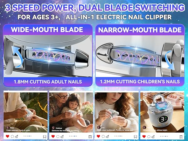 Electric Nail Clipper Gray