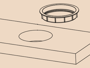 Take out the mounting ring
