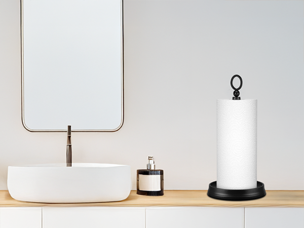 black paper towel holder