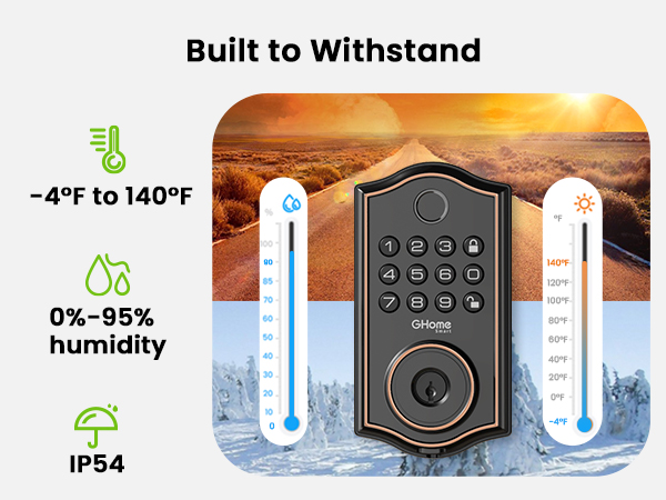 Ghome Smart Deadbolt Lock for Front Door