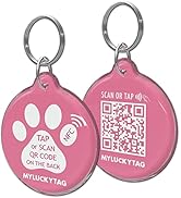 MYLUCKYTAG NFC & QR Code Smart Pet ID Tag Personalized Dog Cat Tag, Online Pet Profile, Pet Locat...