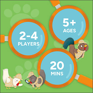 2-4 players, ages 5+, 20 min game time on average