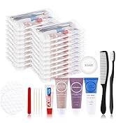 Toiletries Kits Bulk Disposable Travel Supplies, Personal Hygiene Care Essentials Men Women Trial...