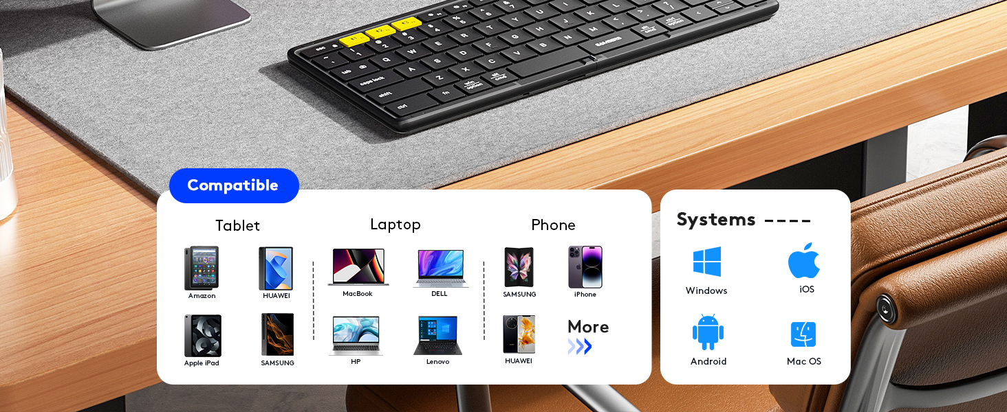 Samsers Foldable keyboard