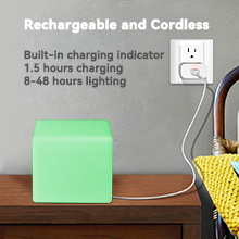 mr.go 10 inch led rechargeable cube light - rechargeable and cordless