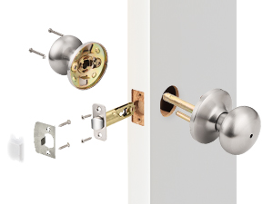 Door knob privacy function bedroom bathroom no key
