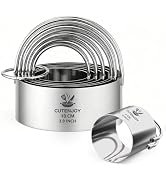 6 Pcs Large Cookie Cutters (2, 2.3, 2.8, 3.14, 3.54, 3.9 Inch), Round Biscuit Cutter Set with Han...