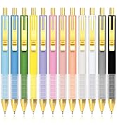 Drawdart 12 Pcs Smooth Writing Pens - 1.0mm Black Ink Ballpoint Pens with Super Soft Grip | Long ...